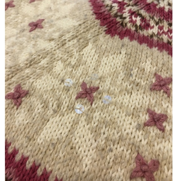 Vintage Northern Reflection cabin winter themed embellished cardigan GUC - Picture 3 of 6